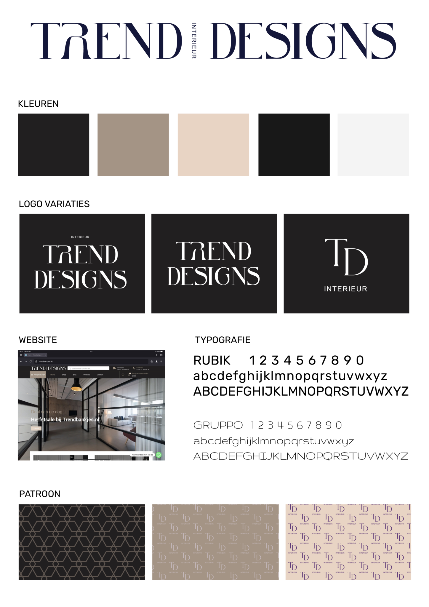 Kleuren Trend-Designs